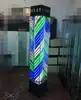 Luz rotativa para cabeleireiro caixa de luz de piso sinal de salão de beleza cabeleireiro vidro cristal LED luz rotativa grande fabricante