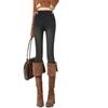 8186/8186B/8186C Pantalones Ajustados para Mujeres Embarazadas con Forro de Felpa Engrosados Invierno Primavera y Otoño Cordón Lateral Leggings Casuales