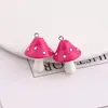 Cogumelo Pena de Repolho Resina Acrílico 3D DIY Colar Pulseira Pingente Pequeno Acessórios de Joia Feitos à Mão