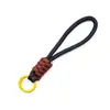 Colgante Llavero de Cuerda Trenzada de Nylon Anudada Bloque de Color Correa Corta para Teléfono Desmontable Accesorio de Correa Colgante Anti-Pérdida