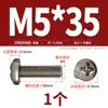 Tornillos de Titanio Puro Estándar Nacional Ta2 Pernos Cruzados de Cabeza Plana de Aleación de Titanio Tornillos de Cabeza Redonda Clavos de Máquina M2M2.5M3M4M5Mm