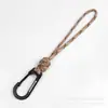 Cordón para llavero de siete hilos tejido a mano, gancho de mano anti-pérdida, gancho multifuncional para acampar al aire libre, gancho de liberación rápida de alambre de acero