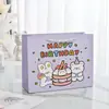 Bolsa de Mão Horizontal Fofa de Desenho Animado Coelho Colorida Bolsa de Presente em estoque Rosa Papel de Presente Dia das Crianças Sacola