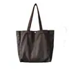 Bolsa de Lona Estilo Coreano Bolsa de Mão Feminina Bolsa de Ombro de Lona Feminina Transfronteiriça Versátil Bolsa Tote de Grande Capacidade para Mulheres