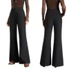 Elegantes pantalones de pierna recta acampanados para mujer, de cintura alta, caída suave, nuevo estilo primavera/otoño 2026, pantalones de traje acampanados que estilizan y alargan las piernas