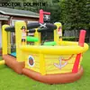 Dr. Cerdito en stock Castillo Inflable Temático de Barco Pirata Lona Oxford Trampolín Inflable Castillo Inflable para Niños al Aire Libre