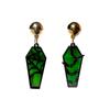 Aretes Creativos Retro de Halloween Araña Calabaza Bruja Acrílicos Personalizados Ataúd Hueco