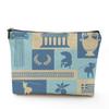 Bolsa de Maquillaje Transfronteriza Amazon Torre Eiffel con Letras, Bolsa Impermeable de Lino con Cremallera Impresa por Ambos Lados para Mujeres, Almacenamiento de Primavera