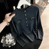 Suéter de Punto de Manga Larga de Alta Gama Otoño/Invierno 2026, Camisa Base Original para Exportación