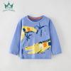Camiseta infantil de manga larga con cuello redondo para niño, camisa básica de algodón puro, ropa infantil de primavera y otoño, ropa infantil europea y americana, top