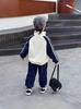 Conjunto de Ropa de Otoño para Niños 2026 Nuevo Estilo Bloques de Color para Niños Cuello Alto Primavera y Otoño Ropa Deportiva con Media Cremallera para Bebé