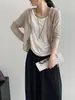 Por eso es Ligero y Clásico, Corte Tridimensional Casual Estilo Coreano, Chaqueta con Doble Cremallera para Protección Solar, Cárdigan Versátil para Mujer E7527