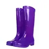 Botas de lluvia botas de lluvia zapatos impermeables tela sin forro zapatos de goma cubrebotas de mujer de moda de media pantorrilla algodón aterciopelado adulto antideslizantes cocina