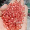 Cristal de Morango 10x6mm Anel de Jade Furo Grande Cristal Melancia Rosada Rosca Solta Contas Espaçadoras Acessórios para Pulseira DIY Atacado