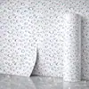 Pegatinas de pared autoadhesivas IXPE transfronterizas, patrón de gota de agua blanco plateado, pegatinas de pared de fondo de alto brillo, material de rollo decorativo al por mayor