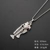 Collar Collar de Moda para Hombre Espina de Pescado Ancla de Barco Colgante Distintivo Hip-Hop Guapo Cadena de Lana de Alta Gama Accesorios Colgante