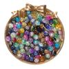 Cuentas de vidrio pop bicolor con sensación de craquelado de hielo DIY hecho a mano hielo a través de material con cuentas pulsera collar accesorios de joyería