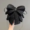 Accesorio para el cabello estilo Hepburn de lunares con una pinza de tiburón grande, diseñado para cabello voluminoso, adecuado para coletas altas, pinza de cangrejo triangular, accesorio para el cabello para mujer