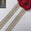 Cinta dorada de encaje pequeño de 1,5 cm, accesorio bilateral para prendas, borde recto, cinturón, joyería, bricolaje, código de barras dorado.