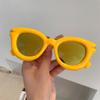 Lentes de Sol Rojos para Mujer Ins de Alta Gama Anti-Uv Sombrilla Lentes de Sol para Caras Redondas para Lucir Delgada y Tomar Fotos Gafas de Celebridad de Internet Tendencia-