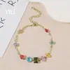 Pulseira geométrica oval inspirada em dopamina com zircônia cúbica, um acessório de moda fresco, doce e versátil com um toque de luxo e sofisticação, projetado para mulheres