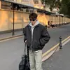 Chaqueta de aviador estilo americano, abrigo de algodón para hombre para otoño e invierno, chaqueta limpia de moda urbana, chaqueta de béisbol de marca de moda con cuello de solapa