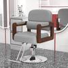 Silla de peluquería con reposabrazos de madera maciza, silla de barbería, silla reclinable elevadora para cortar el pelo, venta al por mayor 3022