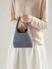 Otoño Invierno Coreano Retro Hobo Bolso de Mujer Versátil para el Trabajo Ligero Color Sólido Gamuza Felpa Bolso de Mano Pequeño para Llevar Sensación de Alta Gama