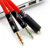 Cable adaptador dos en uno de micrófono de auriculares de computadora a auriculares de teléfono móvil, adaptador de audio de doble orificio a un solo orificio