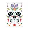 Pegatinas de Tatuaje Impermeables de Halloween, Pegatinas de Rostro de Muerte para Mascarada, Pegatinas de Tatuaje al por Mayor para Suministro Transfronterizo
