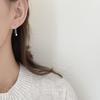 Pendientes minimalistas coreanos con forma de U, de plata de ley s925, con personalidad pequeña, elegantes, sencillos y combinables.