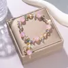Comércio Exterior Transfronteiriço Moda Japonesa e Coreana Luxo Leve Pulseira de Pedras Iridescentes com Contas Pulseira de Amizade Colorida Romântica para Mulheres