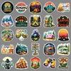 50 pegatinas de camping para picnics y actividades al aire libre, pegatinas decorativas impermeables para DIY en cascos, mochilas y equipaje