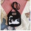 Bolso pequeño de nailon estilo japonés 2022, nuevo bolso bandolera con estampado de lácteos, monedero para niña, bolso cuadrado pequeño de hombro a la moda.