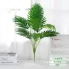 Viajero de hoja plátano palma Areca hoja de tortuga plástico planta verde pequeña con hierba manojo único flor artificial planta en maceta decoración paisajismo