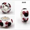 Fábrica Mickey borboleta contas de furo grande contas de vidro borda reta de alto brilho tubo reto acessórios diy