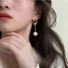 Pendientes Largos con Borla de Perlas Sencillos y Dulces Franceses Lujo Accesible Diseño de Nicho de Gama Alta Pendientes de Estilo Occidental