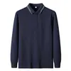 Camisa polo de alta calidad para hombre, colección de otoño, elegante y genial, camiseta de manga corta de corte regular, moderna y versátil, camiseta de manga larga casual a la moda