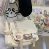 Nova bolsa tiracolo estilo anime, estilo faculdade, alta aparência, estilo japonês, casual, simples, leve, adequada para o dia a dia
