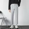 Pantalones Occidentales Estilo Maduro Ligero para Hombre Estilo Coreano Slim-fit Rectos Pantalones Casuales para Hombre Pantalones Cortos Modernos Sin Planchado Negro