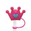 Amor Transfronterizo Dibujos Animados Tapa de Pajita de Silicona Cubierta Antipolvo Vaso Personalizado para Té con Leche Cubierta para Pajita de San Valentín Tapa Antipolvo en Stock