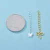 Prata de Lei S925 Moda Coreana Corrente de Extensão Borboleta Corrente Estendida com Laço Pulseira Colar DIY Acessórios de Prata