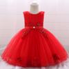 Entrega de una pieza Vestido europeo y americano de Luna Llena para Bebé Vestido de princesa abullonado de malla vestido de bebé para cumpleaños vestido de novia