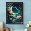 Nova 5d diamante pintura lua paisagem árvore venda quente amazon diamante completo sala de estar decorativa pendurado pintura set factory outlet