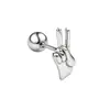 Clavo de acero inoxidable chapado en oro de 18 quilates con circonita para cartílago, joyería de piercing microincrustada, exquisita y compacta