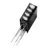 2*3 * 4MM cuatro agujeros con portalámparas transparente LED monocromático en línea cuentas de lámpara indicadora diodo emisor de luz izquierdo negativo derecho positivo
