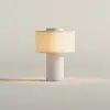 Lámpara de Mesa Minimalista Nórdica de Mármol Diseñador Decoración Suave Lámpara de Mesa para Sala de Estar Estudio Decoración de Habitación de Hotel Lámpara de Mesita de Noche