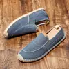 Espadrilles Casuais de Calçar para Homens 2022 Venda Direta da Fábrica Sapatos de Pescador Respiráveis Tênis de Lona Masculino Verde
