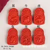 Colgante Benmingfo del Zodiaco Cinnabar de Fidelity Colgante Colgante Colgante Collar de la Diosa Guardiana Ocho Arena Roja de Alta Calidad