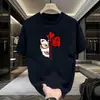 Camiseta de Verão para Comércio Exterior Transfronteiriço Gola Redonda Manga Curta Estampada Tendência Leão Chinês Solta Esportes ao Ar Livre Casual Camiseta de Manga Curta